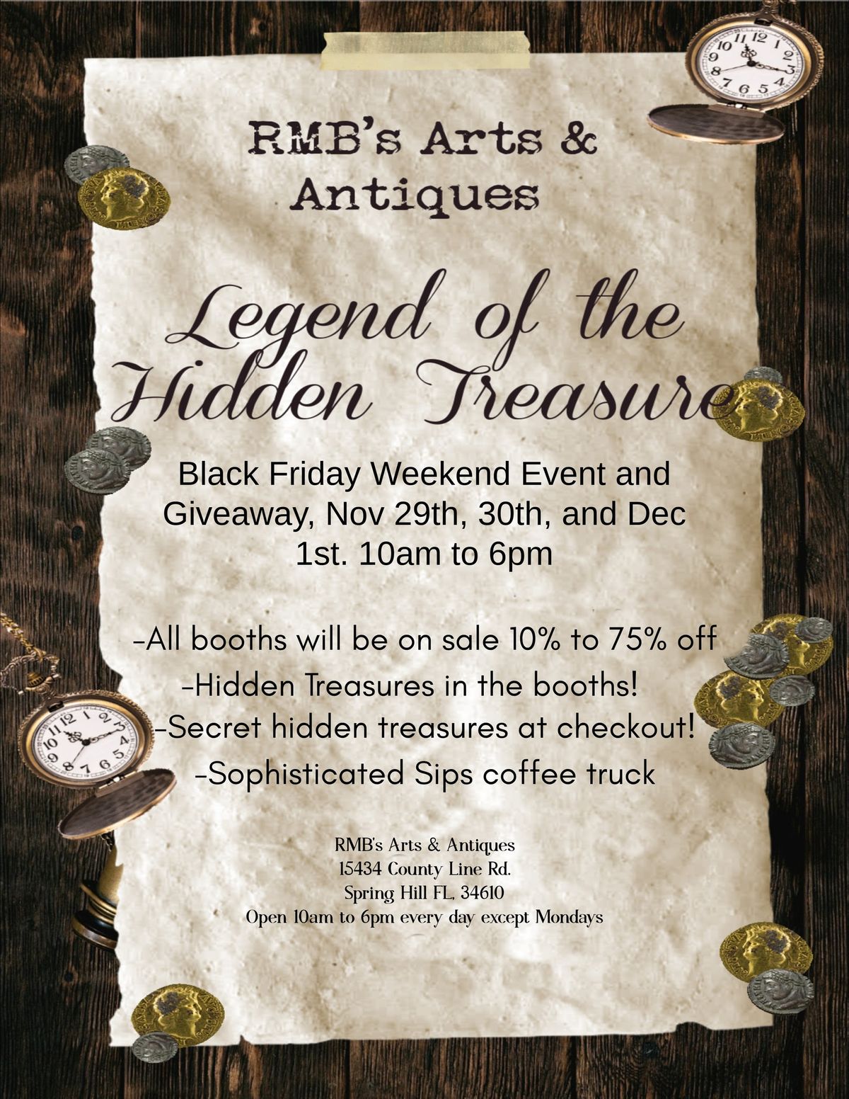 RMB's Legend of the Hidden Treasure Black Friday Weekend Event