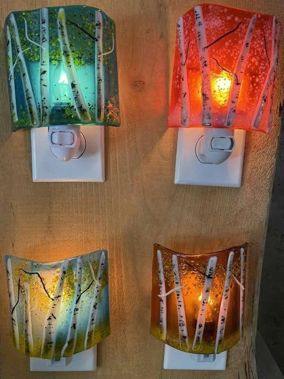 Glass Fusing Class -  Aspen Tree Night Light