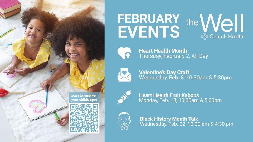 February Events at The Well (prevention & wellness for families)