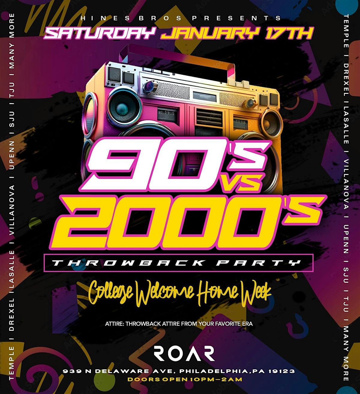 90s vs 2000s : Throwback  Party | College Welcome Back Week