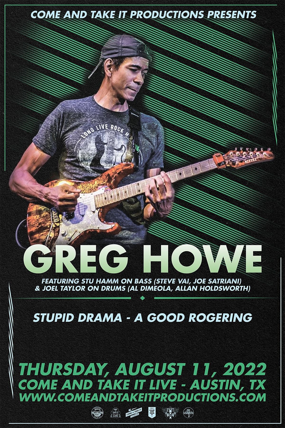 GREG HOWE (Featuring Stu Hamm on bass and Joel Taylor on drums)