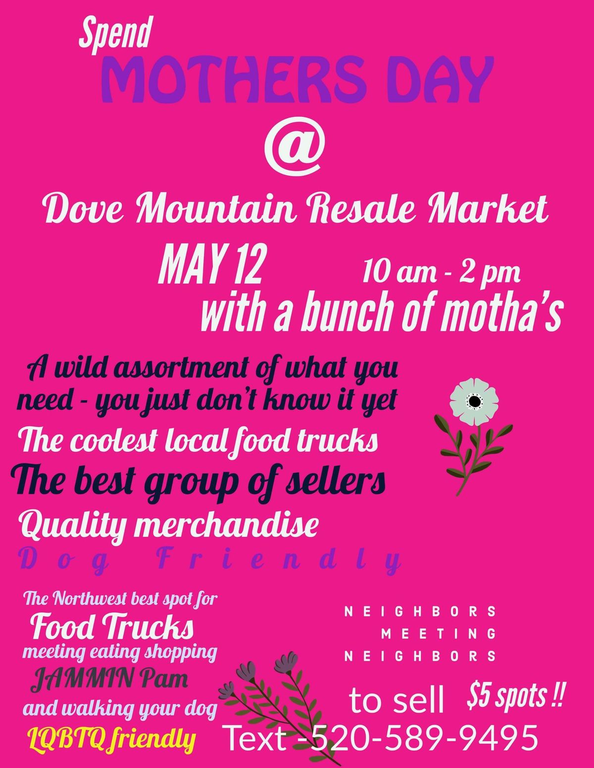 Mothers Day on Dove Mountain Market 