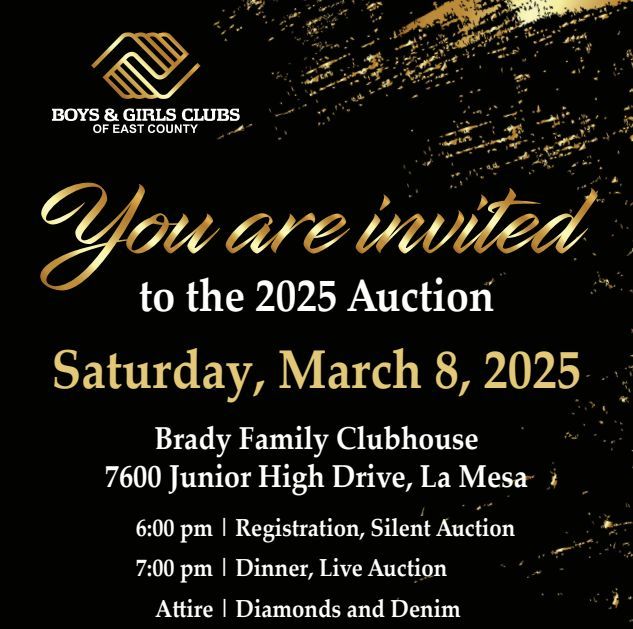 2025 Auction for Boys & Girls Clubs of East County