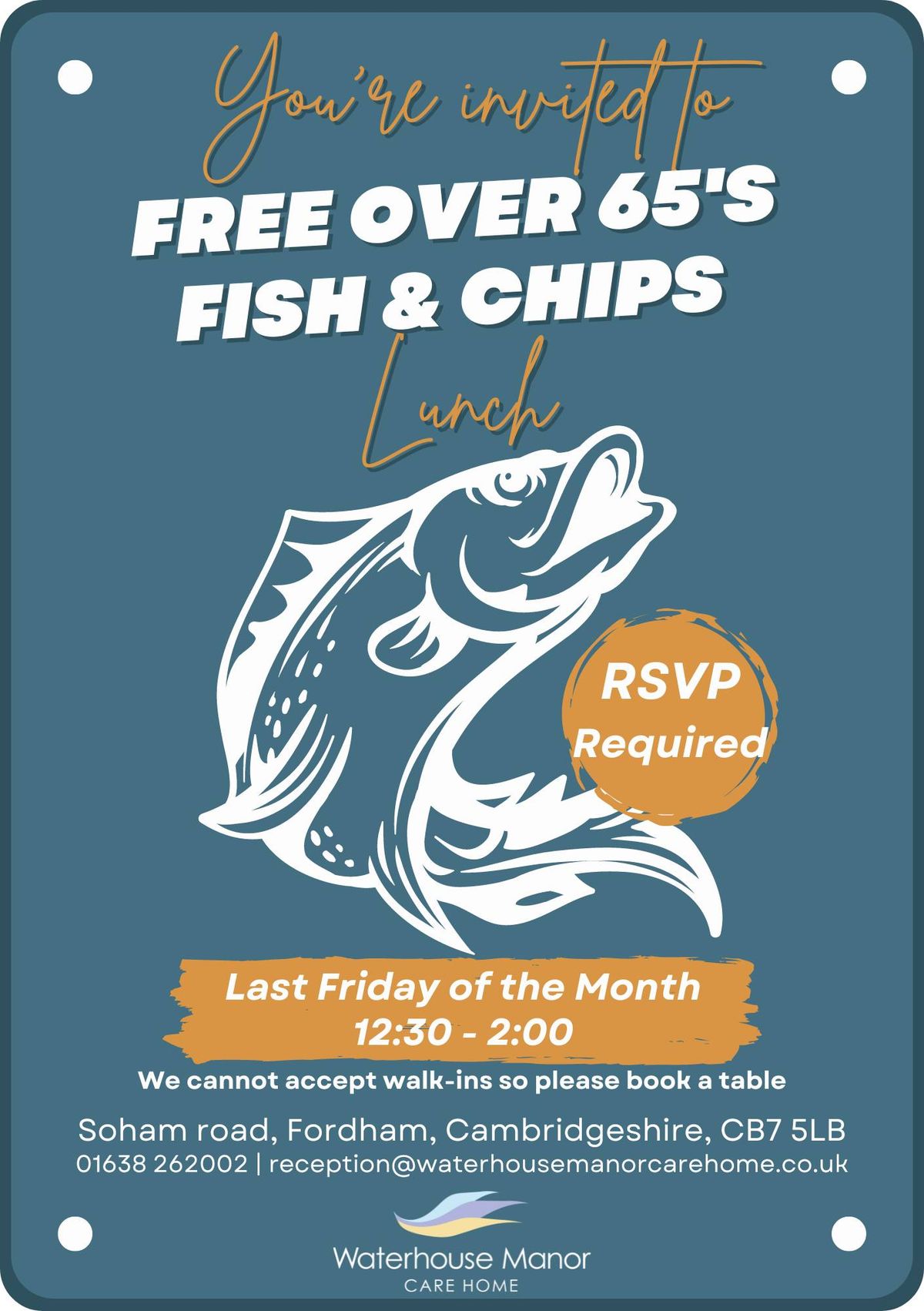 Free Over 65's Fish & Chips Lunch