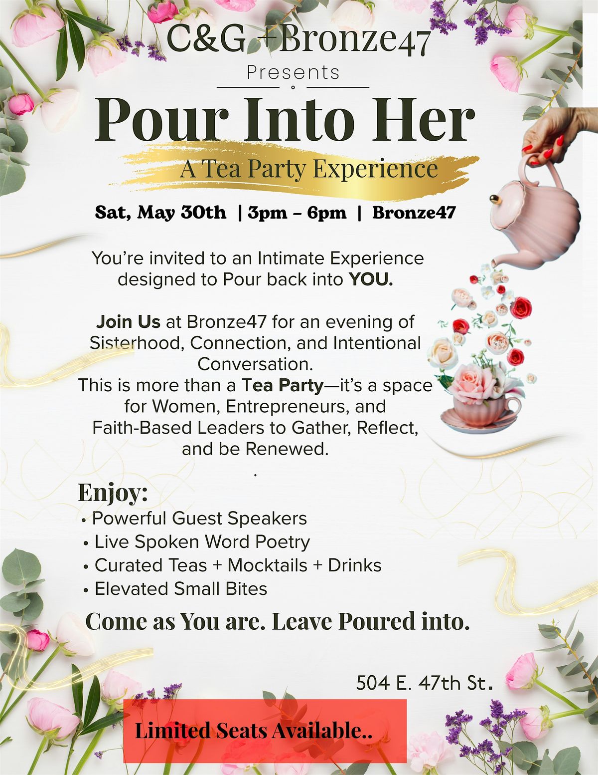 Pour Into Her! A Tea Party Experience
