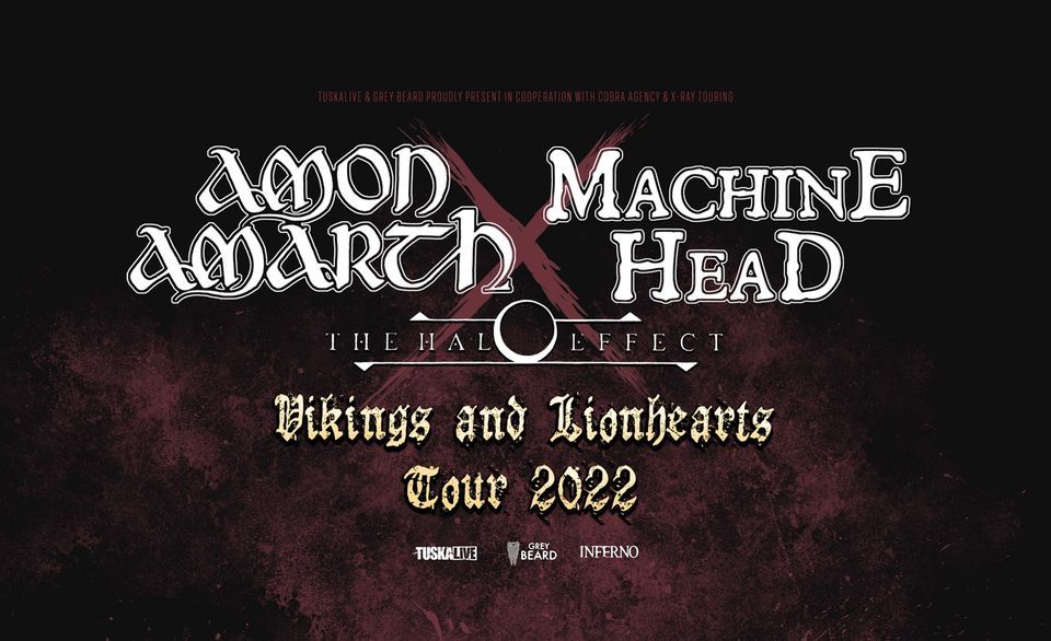 TuskaLive: Amon Amarth & Machine Head + The Halo Effect, Helsingin J\u00e4\u00e4halli 21.9.2022