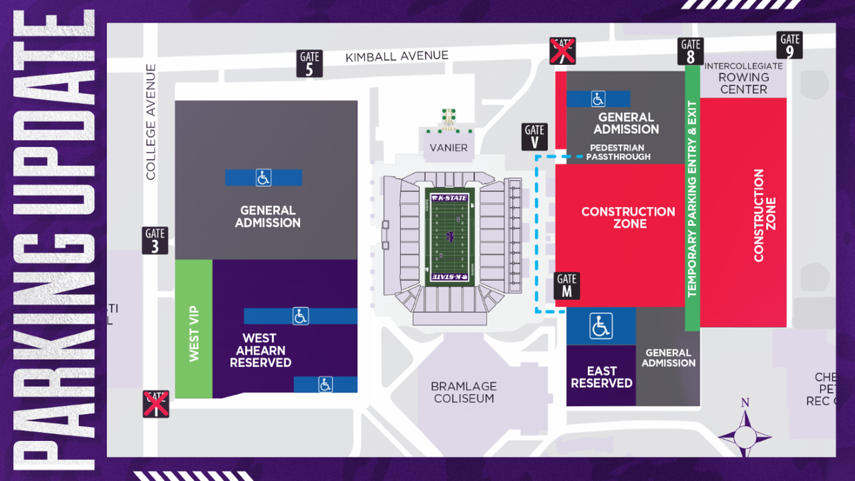 Parking Kansas State Wildcats at Kansas Jayhawks Football