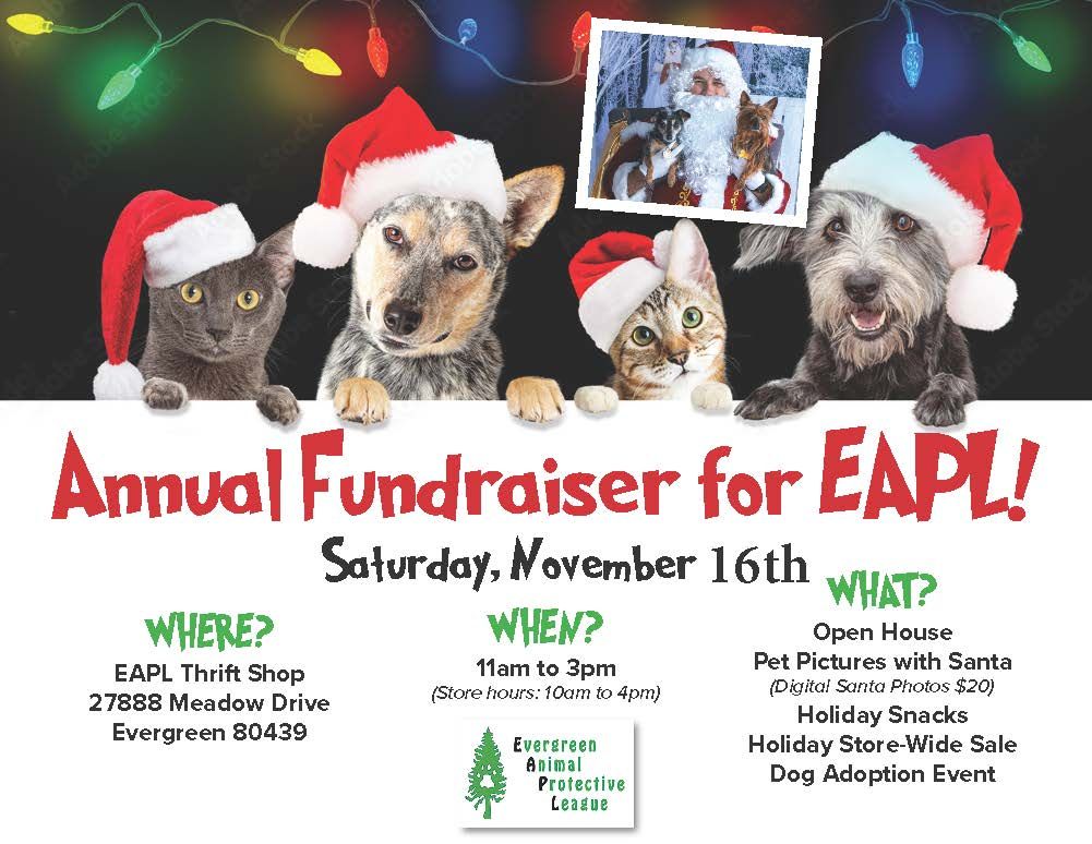 EAPL's Thrift Shop Annual Open House, Adoption Event and Photos with Santa