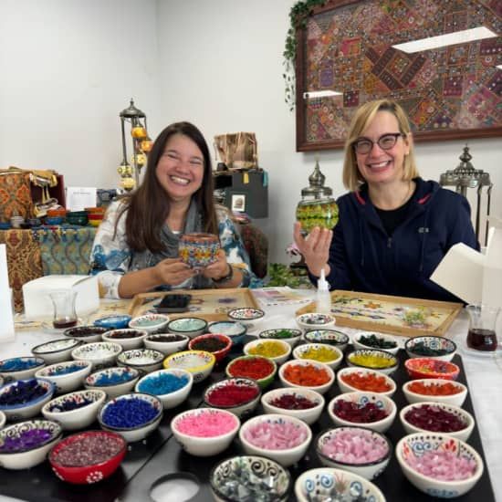 Mosaic Art Class in Tampa: Turkish Mosaic Lamp Making