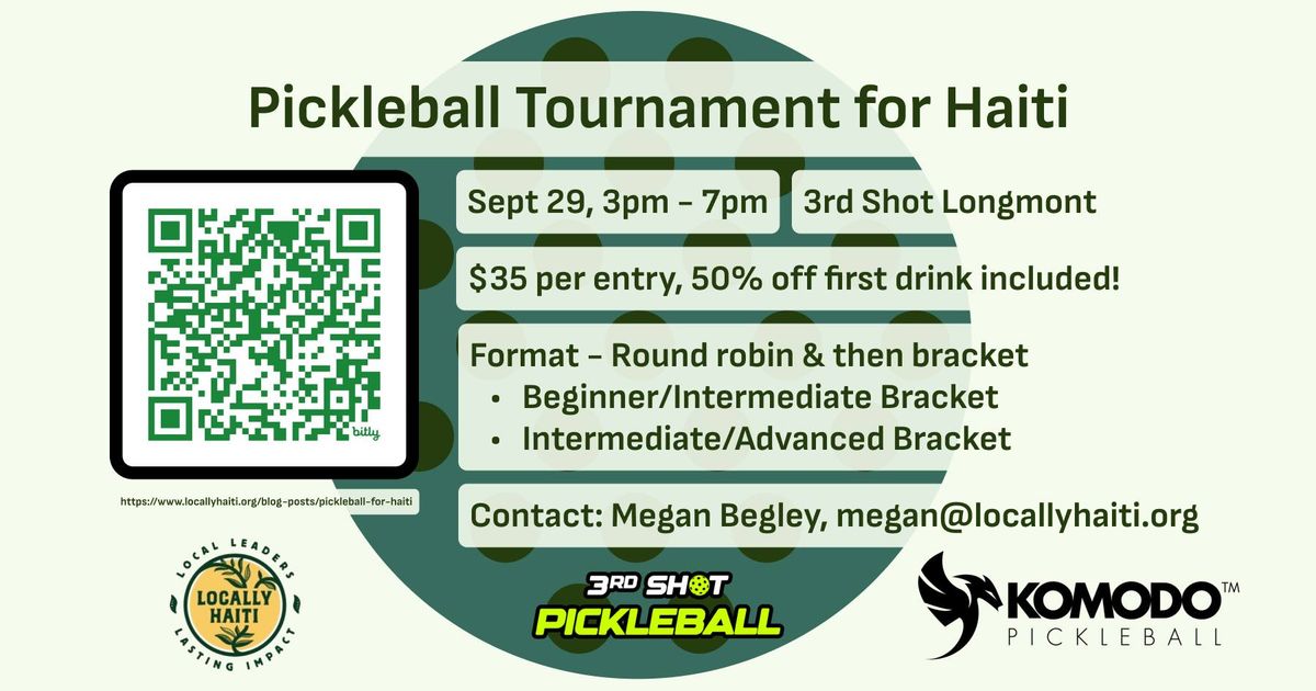 Pickleball Tournament for Haiti