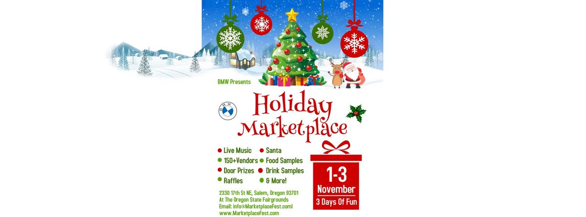 Holiday Marketplace at the Oregon State Fair & Exposition Center in the Jackman Long Building!