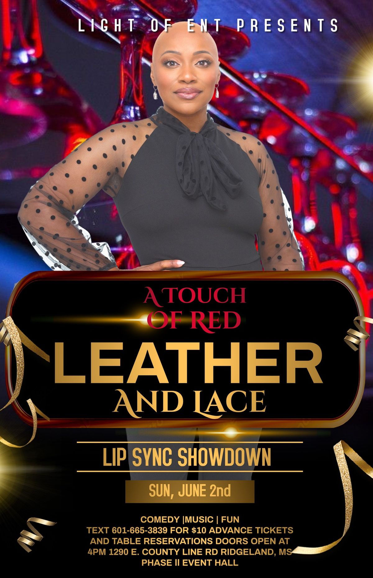LEATHER & LACE w\/ a touch of RED COMEDY LIP SYNC SHOWCASE