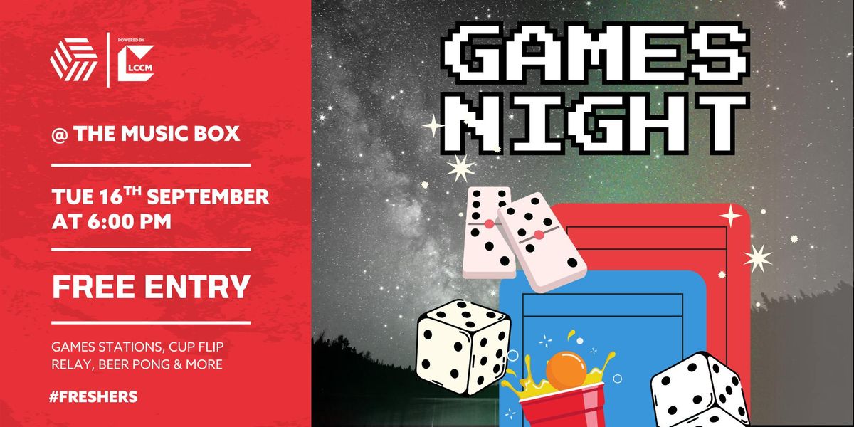 Games Night #FRESHERS