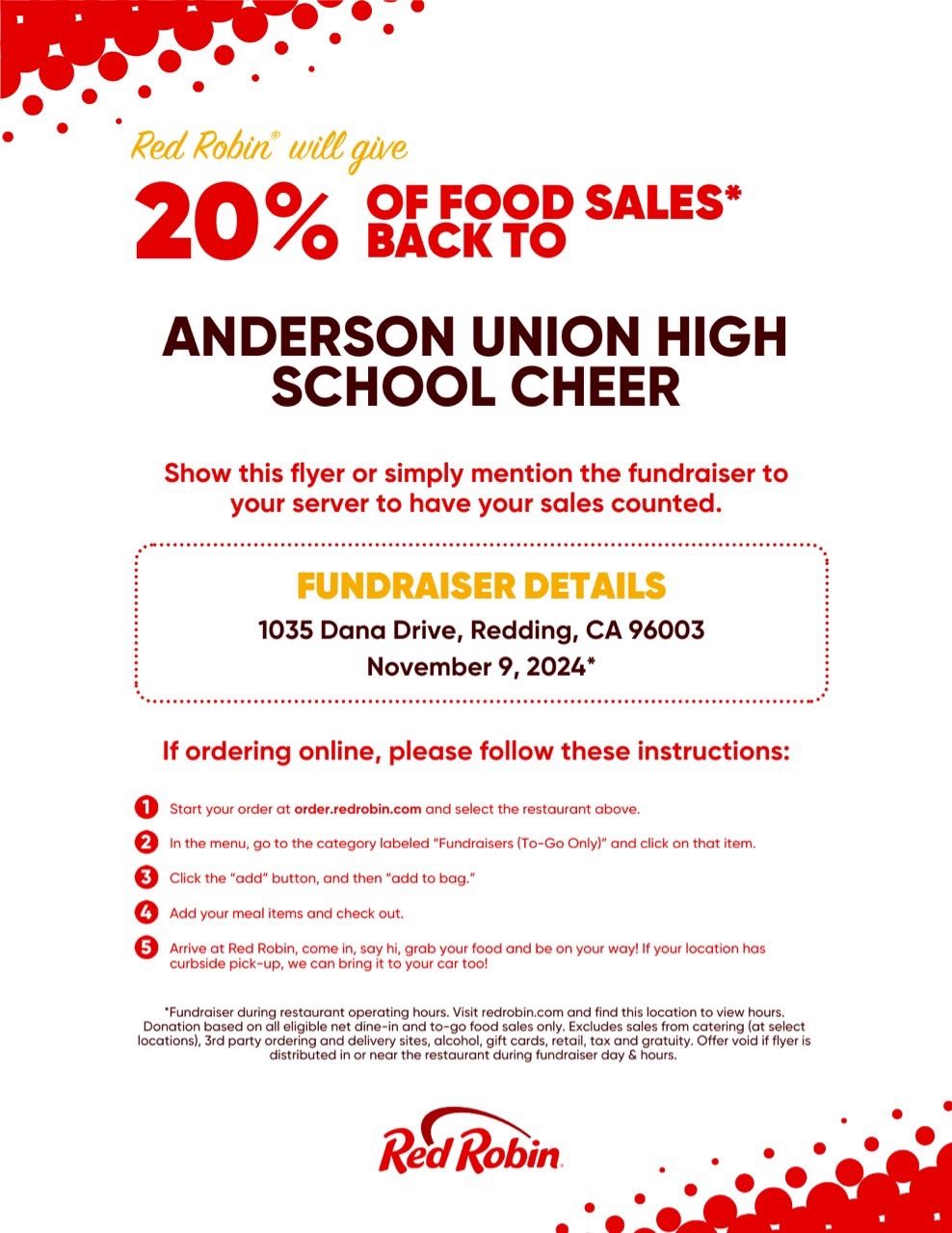 Red Robin Fundraiser