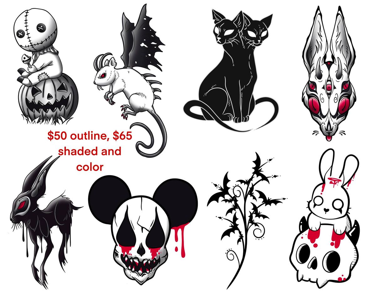 Friday the 13th (and 14th!) Flash Special at Abduction Ink Studio