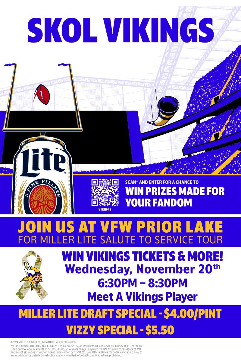 SKOL Vikings and Miller Lite Salute to Service