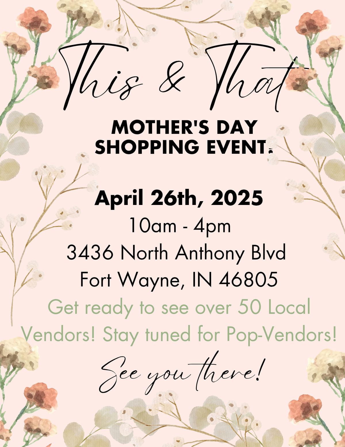 Mother's Day Shopping Event!