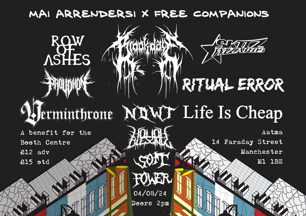 Benefit gig for Booth Centre - Row of Ashes, Ritual Error & more
