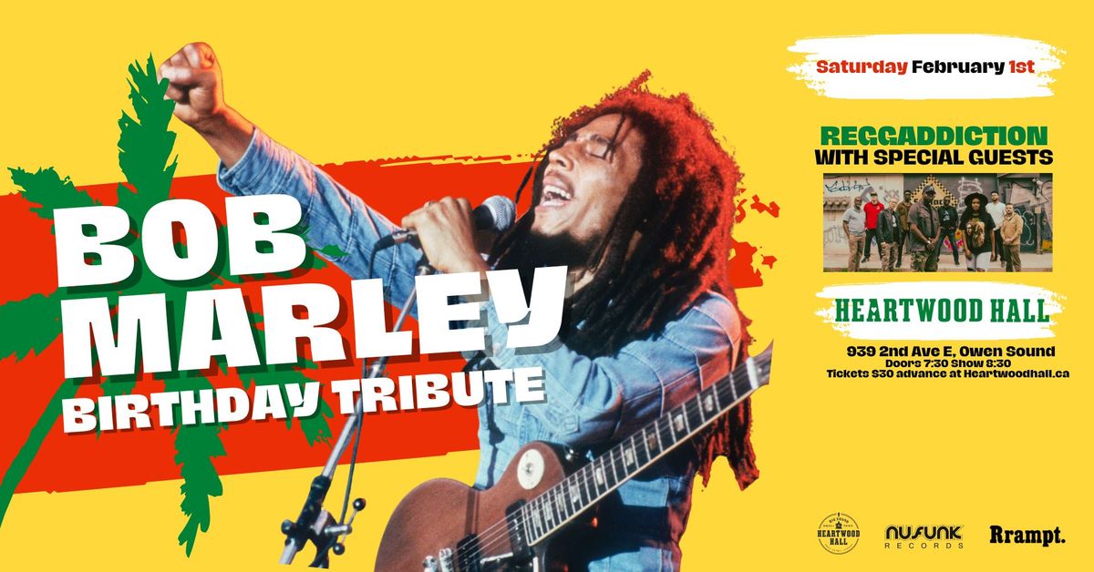 Bob Marley Tribute with Reggaddiction Live at the Heartwood Hall