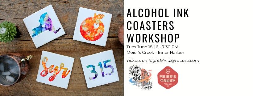 Alcohol Ink Coasters Workshop