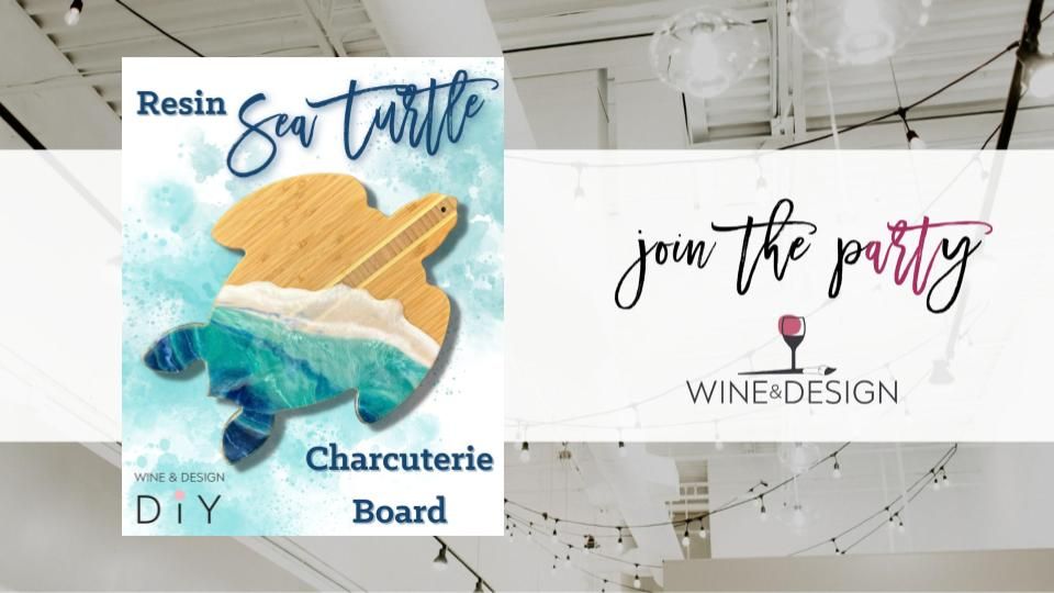 Resin Sea Turtle Charcuterie Board | Wine & Design