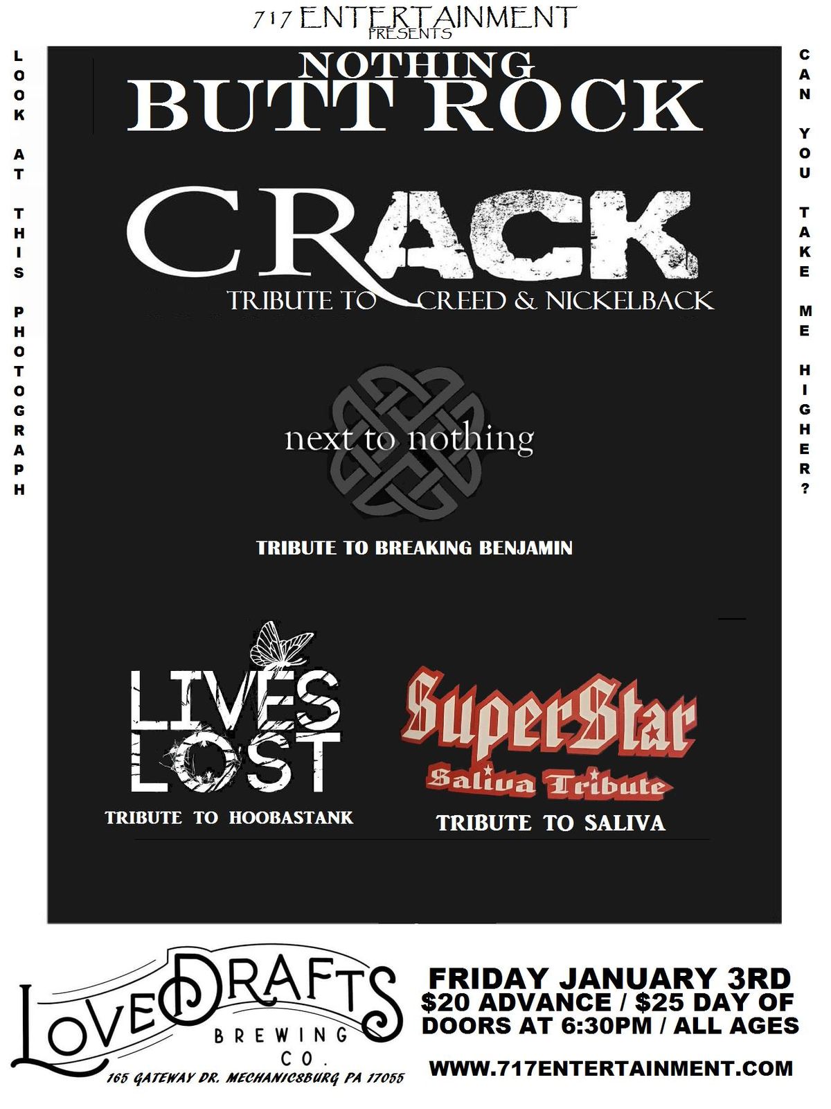 Tribute to Butt Rock Featuring CRack Tribute to Creed & Nickelback at Lovedrafts