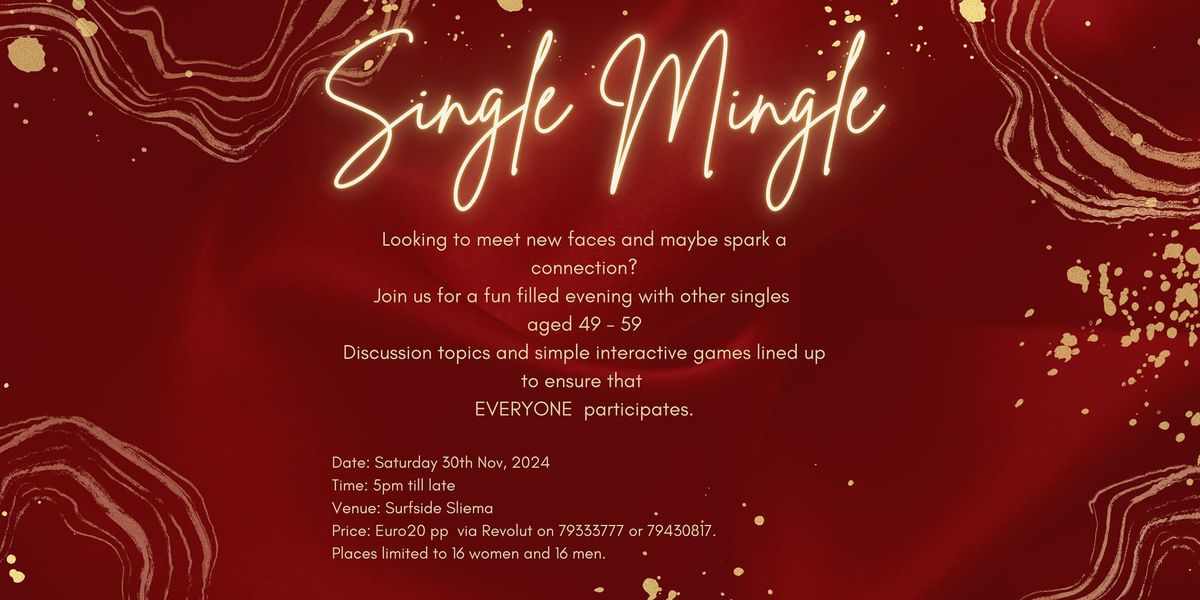 Single Mingle - ages 49 to 59