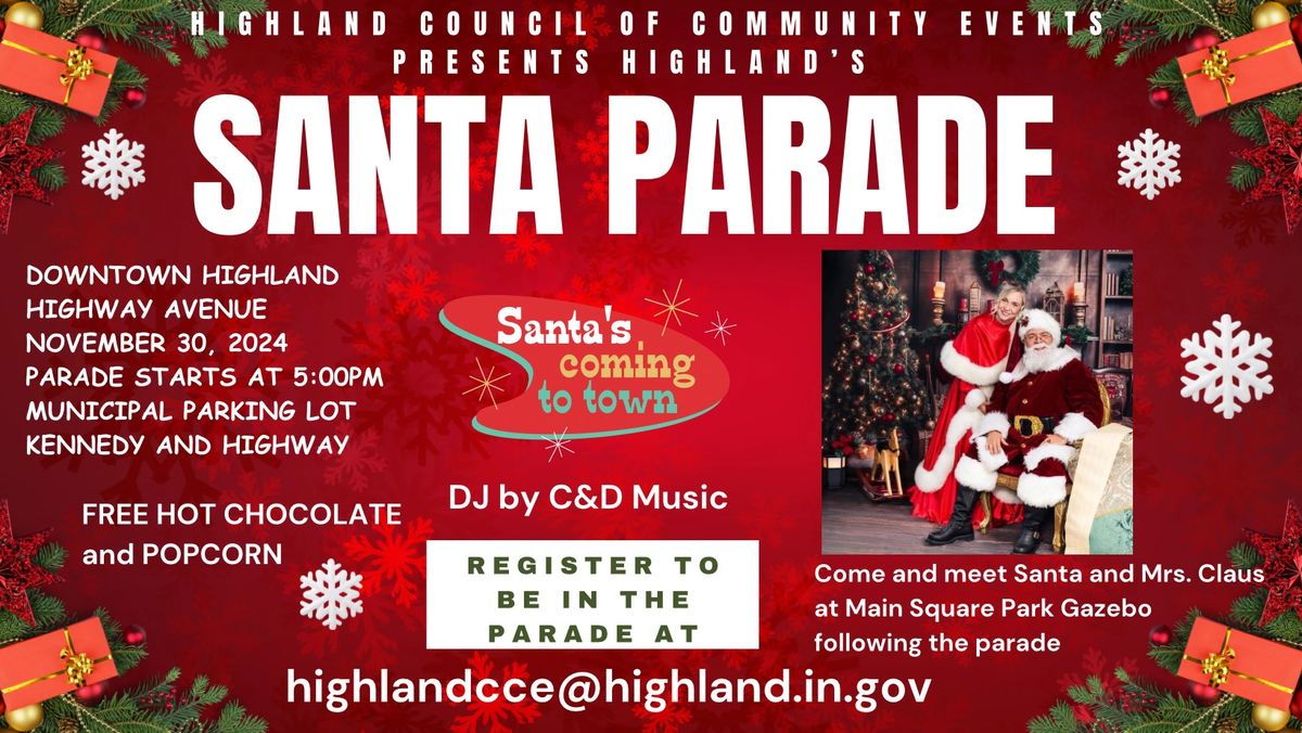 HIGHLAND\u2019S SANTA PARADE & TREE LIGHTING 