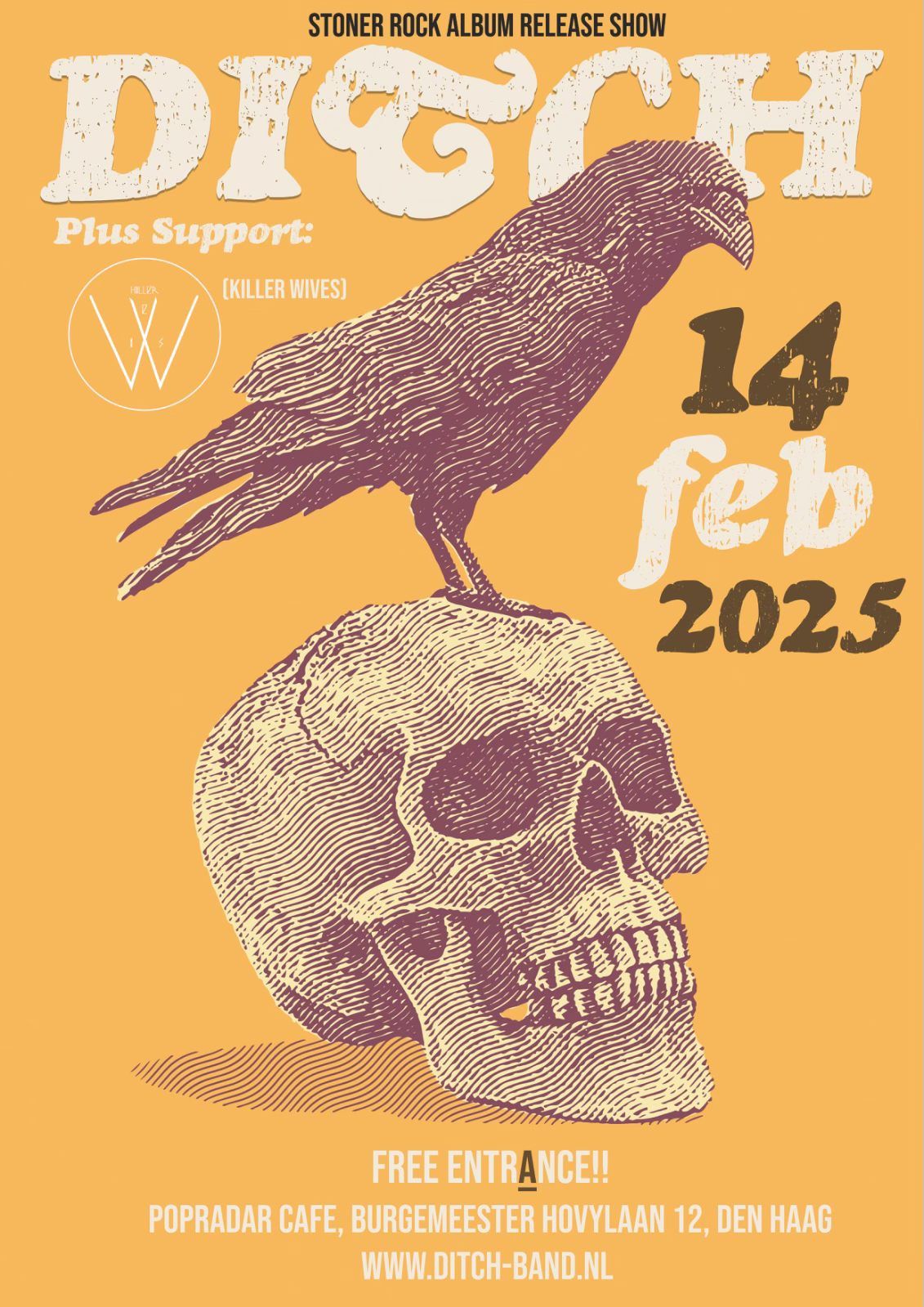 DITCH - album release show - w\/ support: Killer Wives @ Popradar Cafe, Den Haag, NL