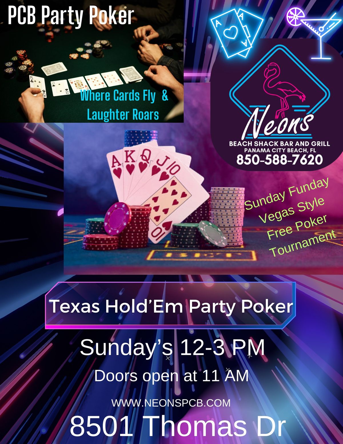 Neons Free PCB Party Poker Tournament 