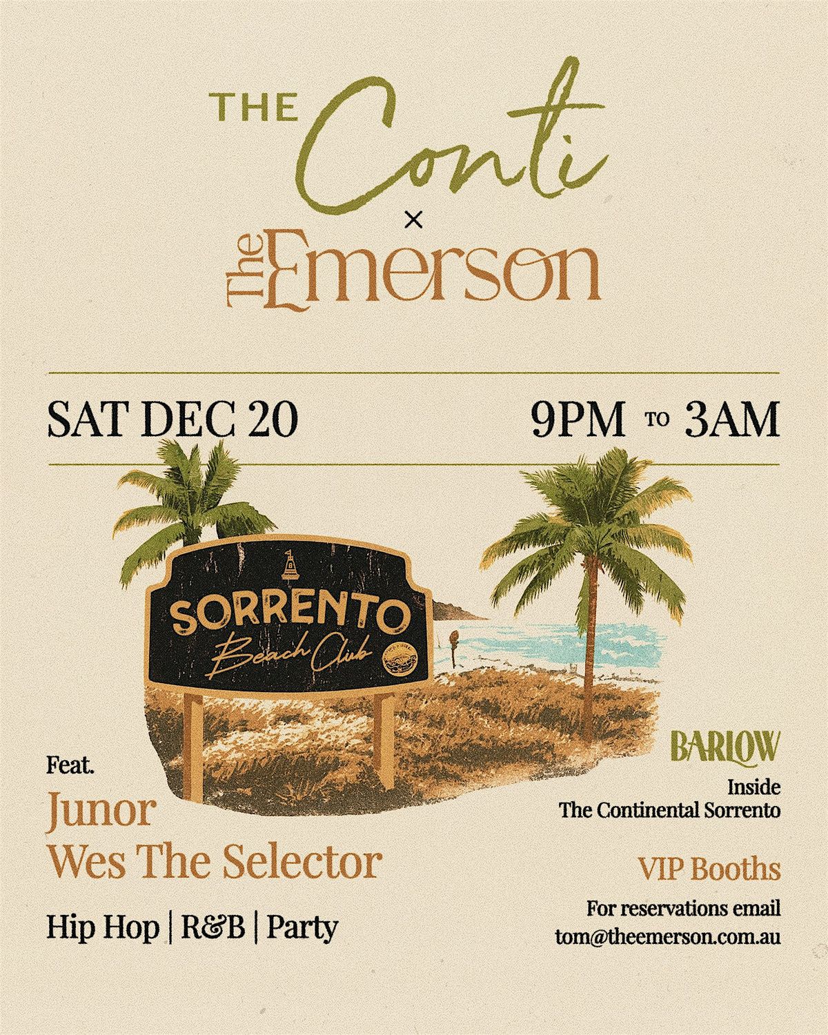 The Conti x The Emerson December 20th
