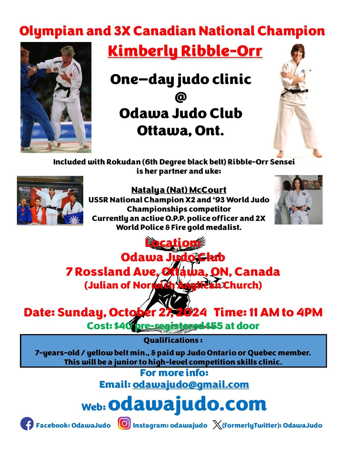 Olympian \/ 3X Can. National Champion - Kimberly Ribble-Orr judo clinic