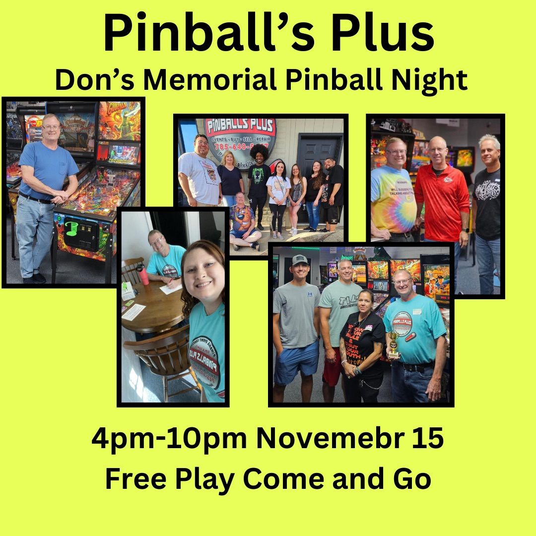 Don\u2019s Memorial Pinball Night