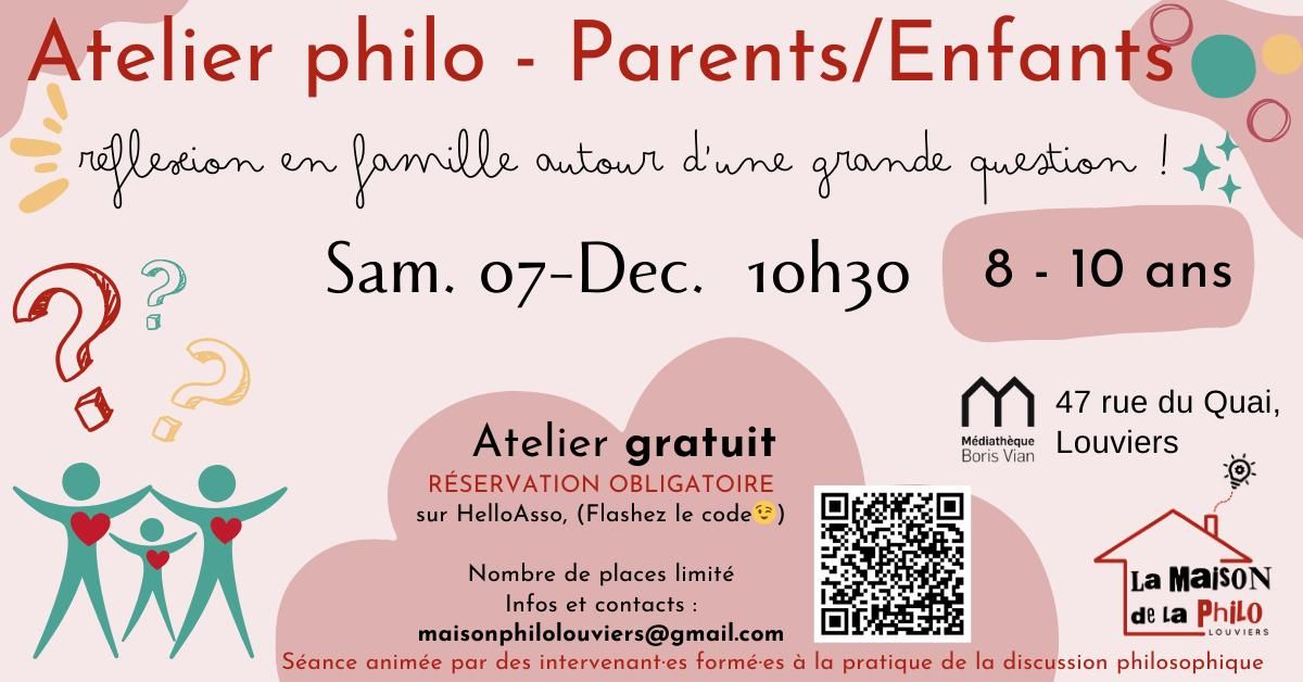 Atelier philo - Parents\/Enfants (8 - 10 ans)