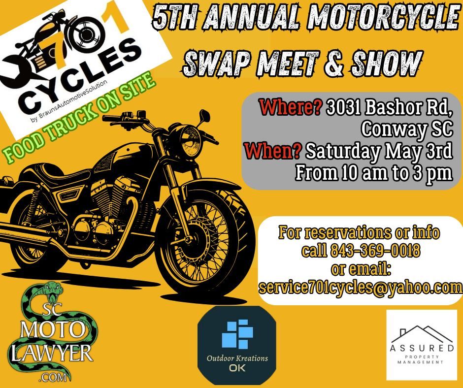 5TH ANNUAL MOTORCYCLE SWAP MEET & SHOW