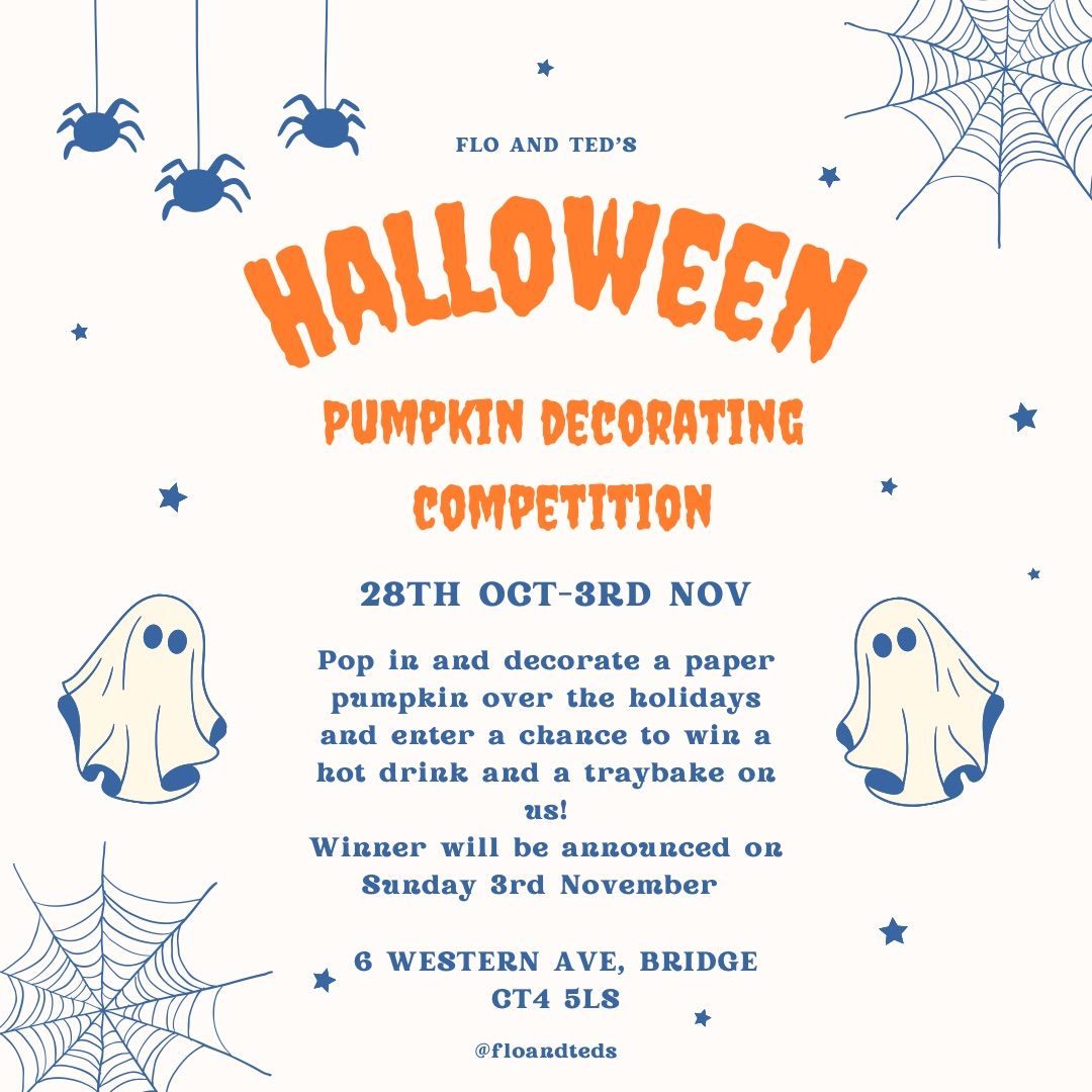 Halloween Paper Pumpkin Decorating Competition