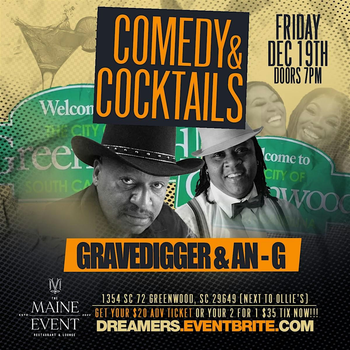 COMEDY & COCKTAILS - HOLIDAY EDITION with GRAVEDIGGER & AN-G!