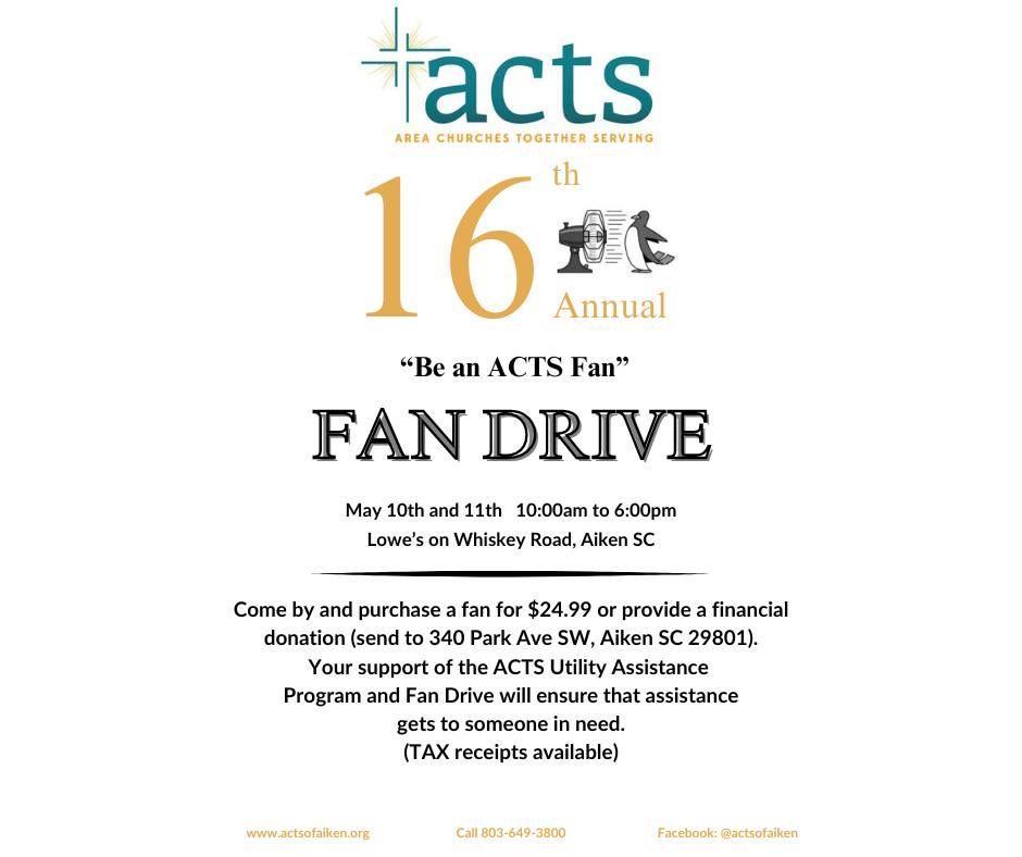 "Be an ACTS Fan" Fan Drive