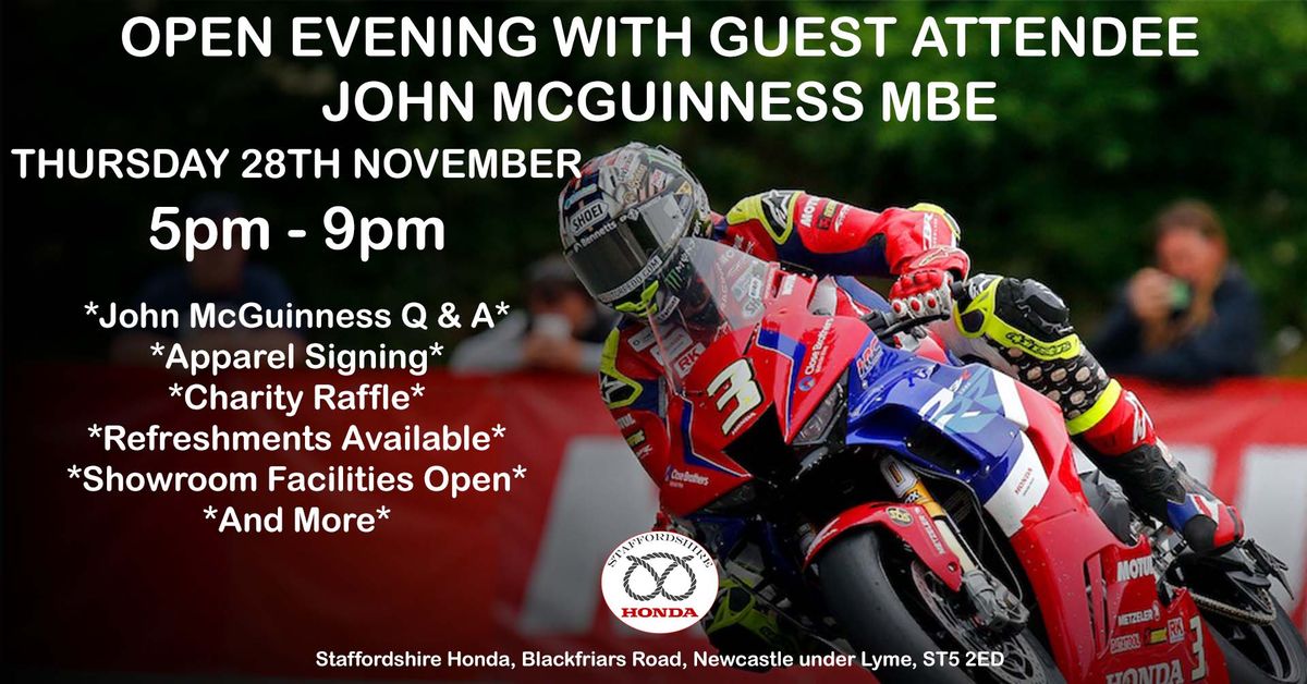 Staffordshire Honda Open Evening with John McGuinness MBE 