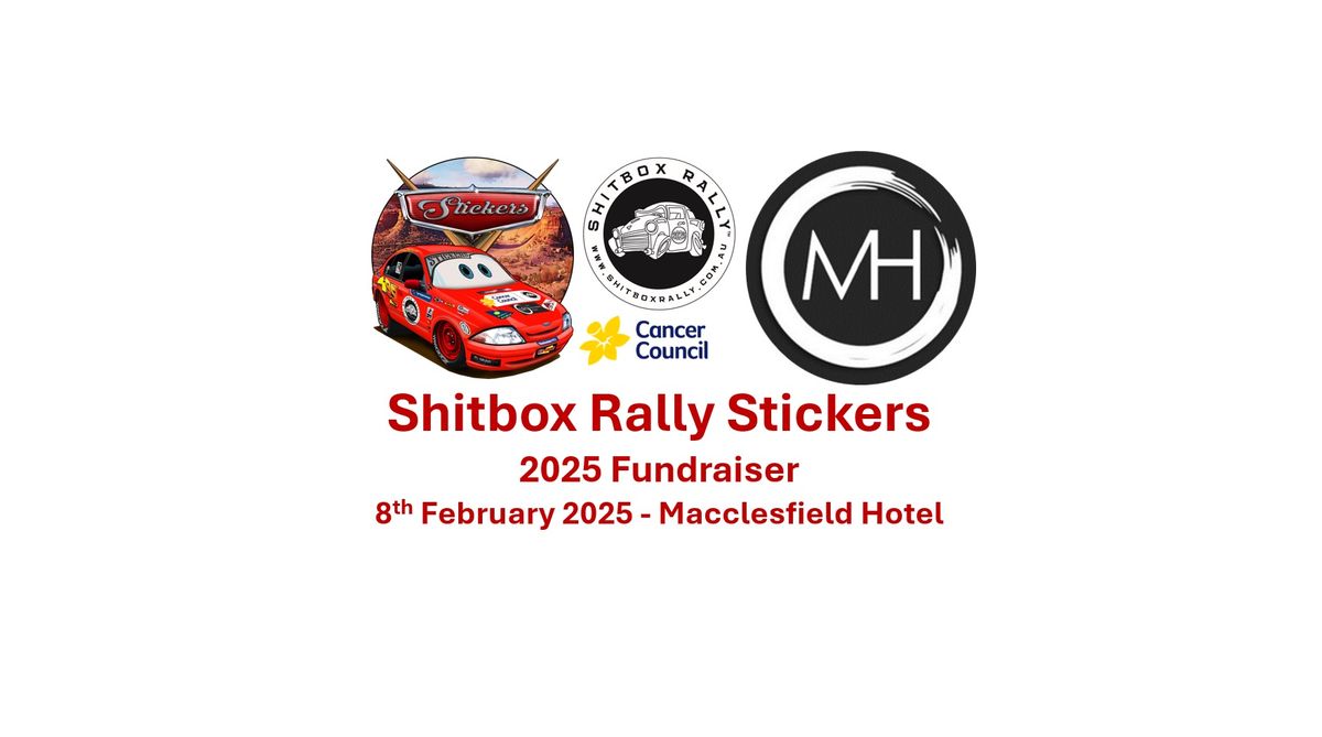 Shitbox Rally Stickers 2025 Fundraiser 