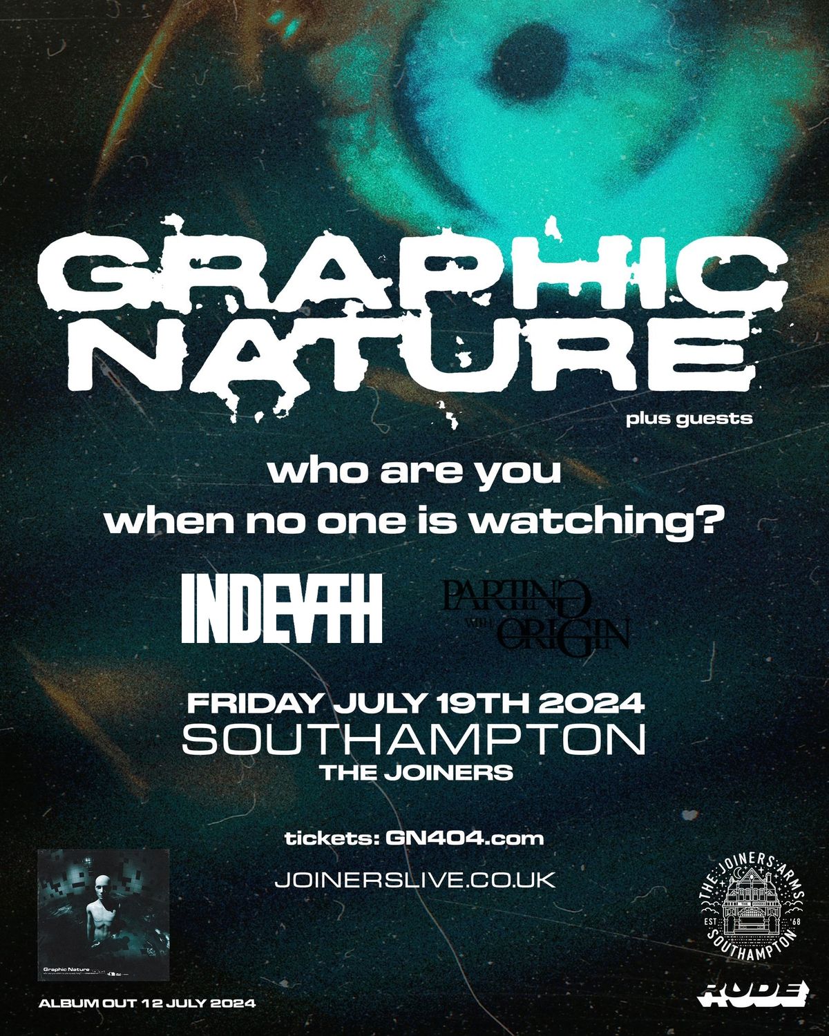 Graphic Nature + Indevth + Parting With Origin at The Joiners, Southampton