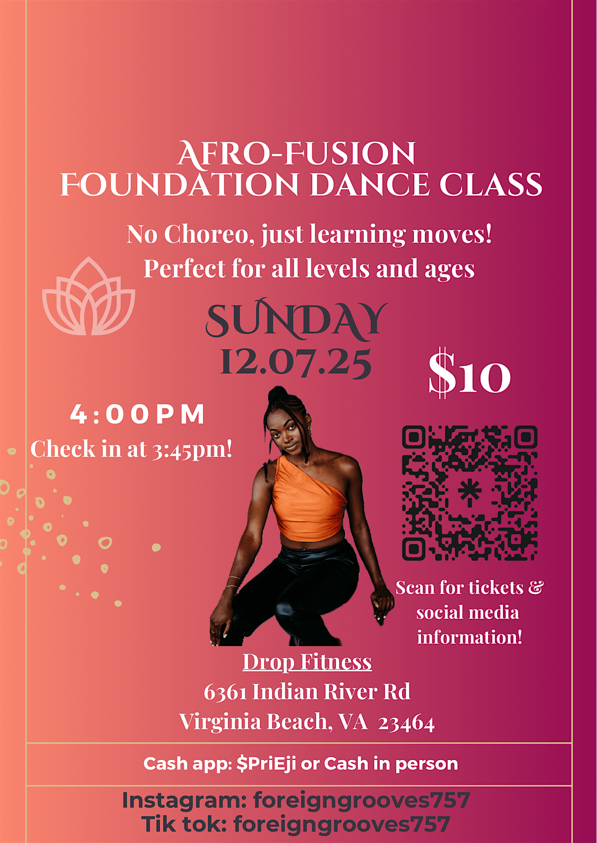 Afro-Fusion foundations dance class