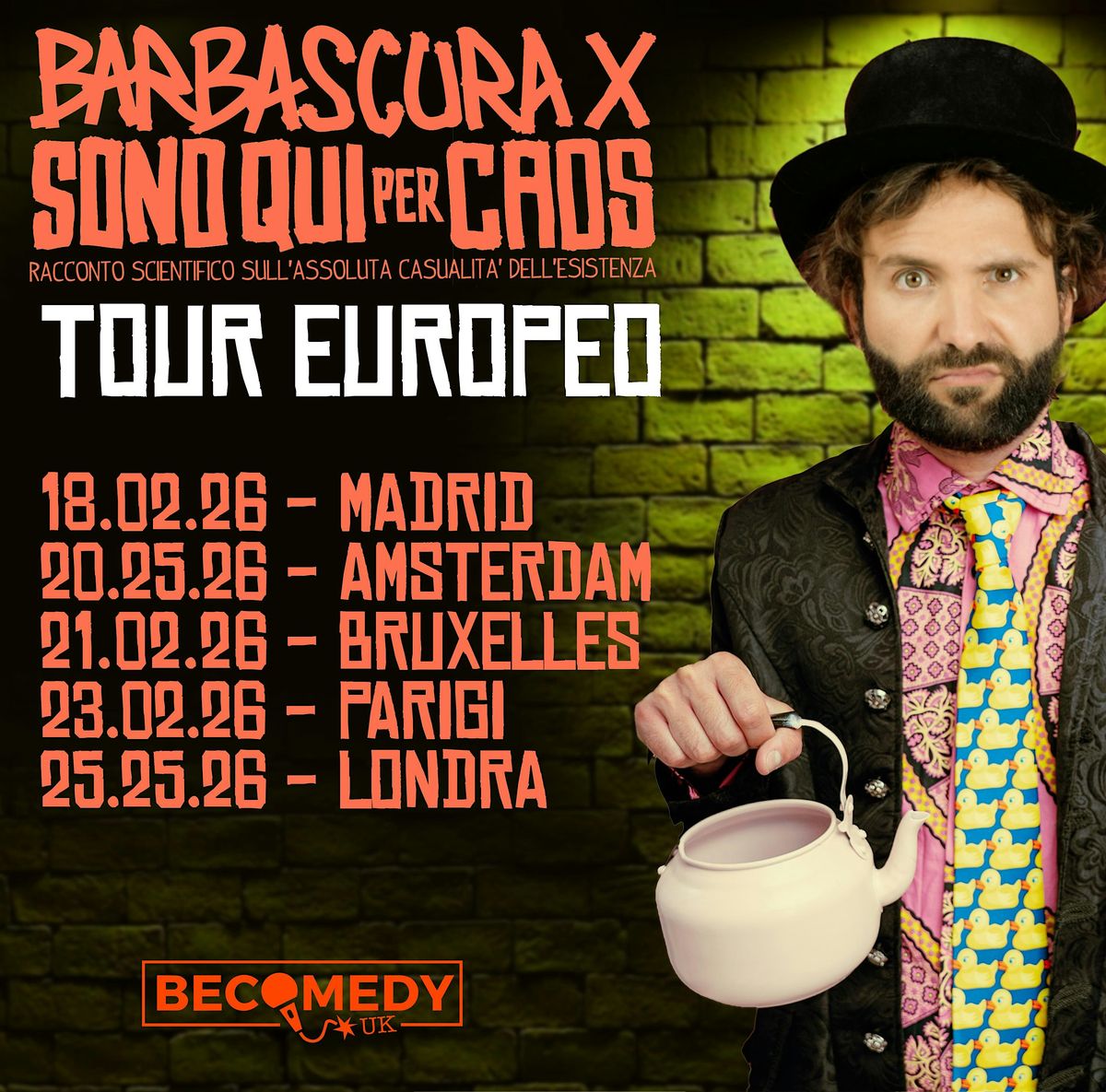 BARBASCURA X a Parigi con "SONO QUI PER CAOS"