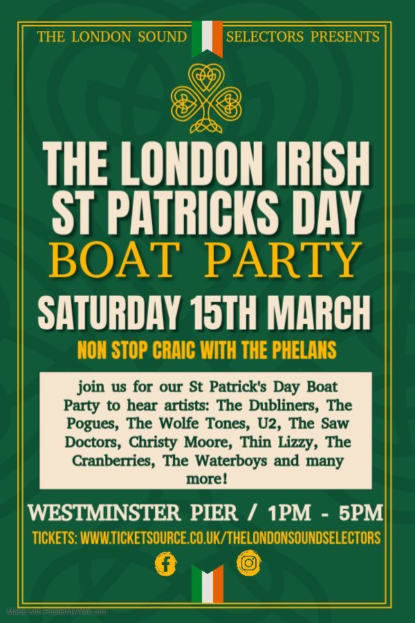 The London Irish St Patrick's Day Boat Party