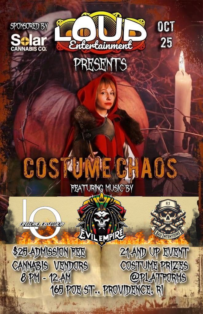 \u201cCostume Chaos\u201d with Evil Empire (Rage tribute) Lifelong Obsession & Bad Intentions