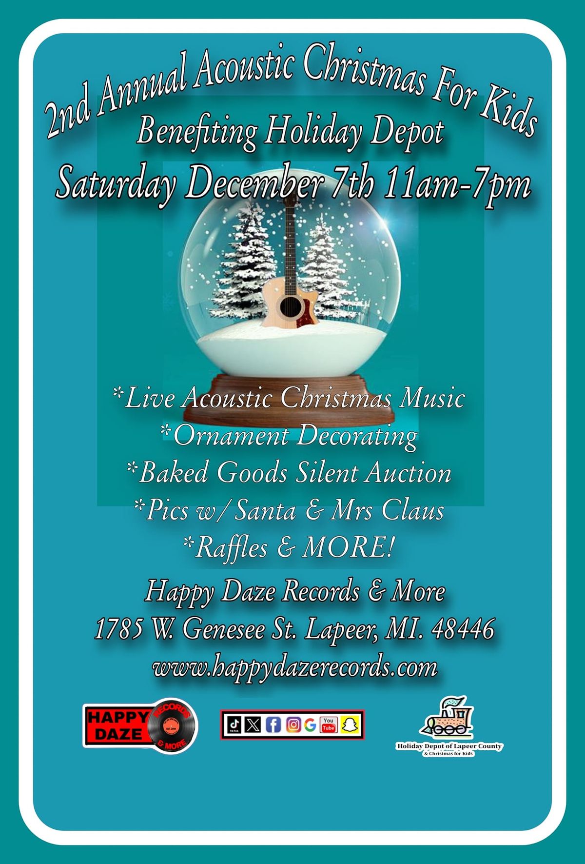 2nd Annual Acoustic Christmas at Happy Daze Records 