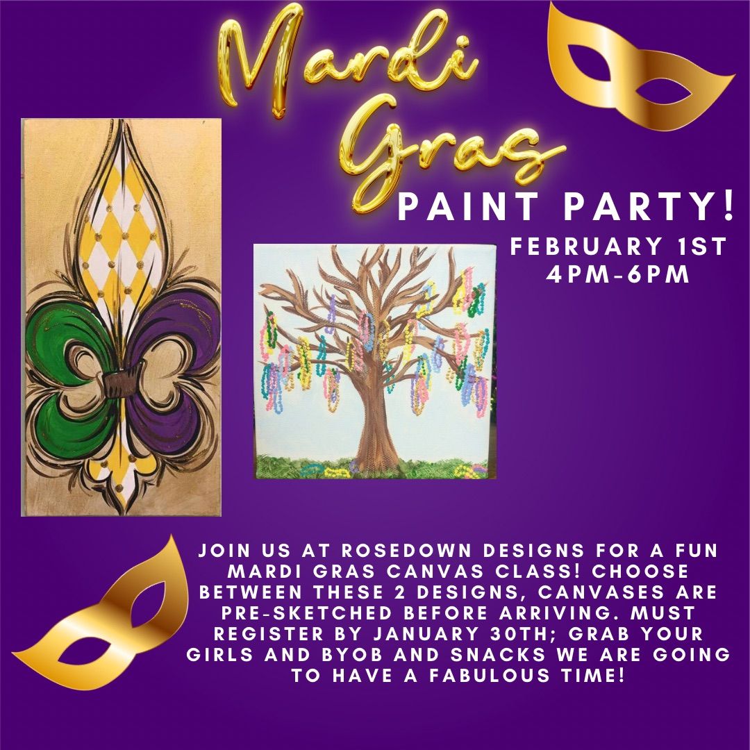 Mardi Gras Canvas Class 