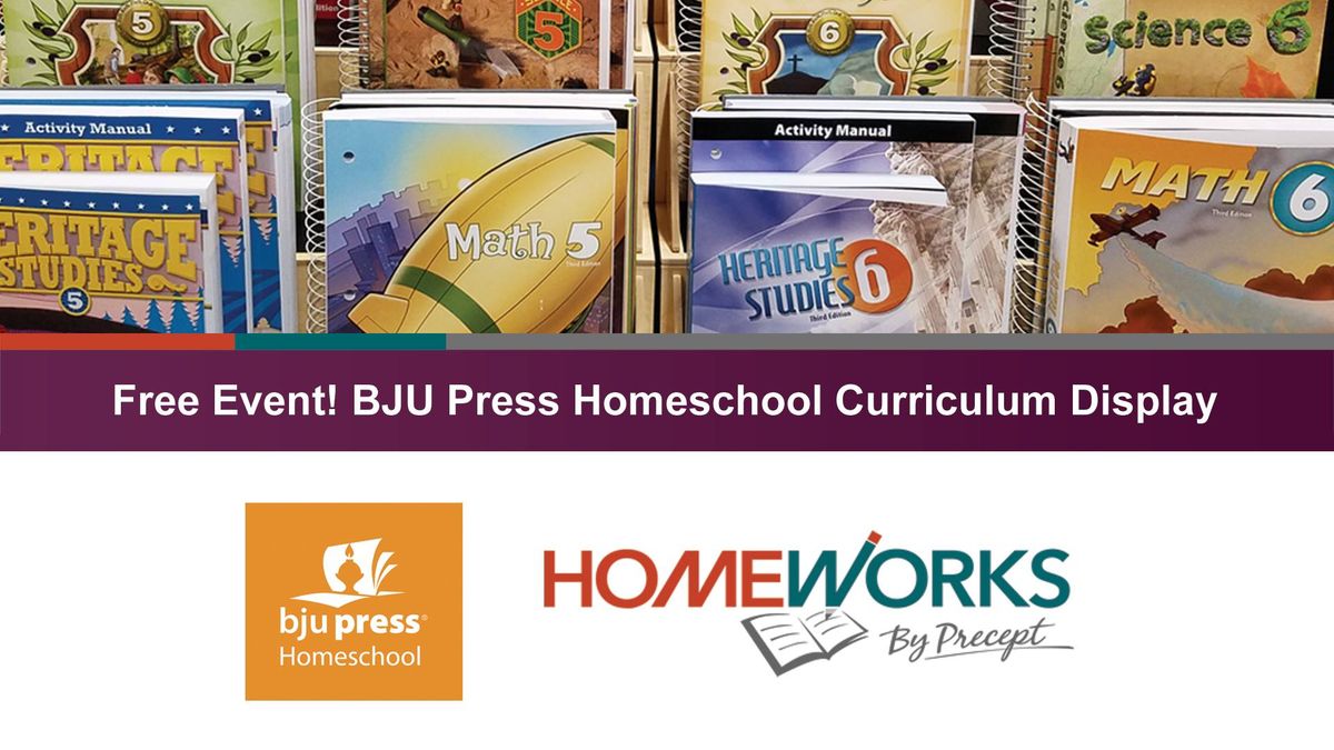 BJU Press Homeschool Curriculum Display - Webster, TX