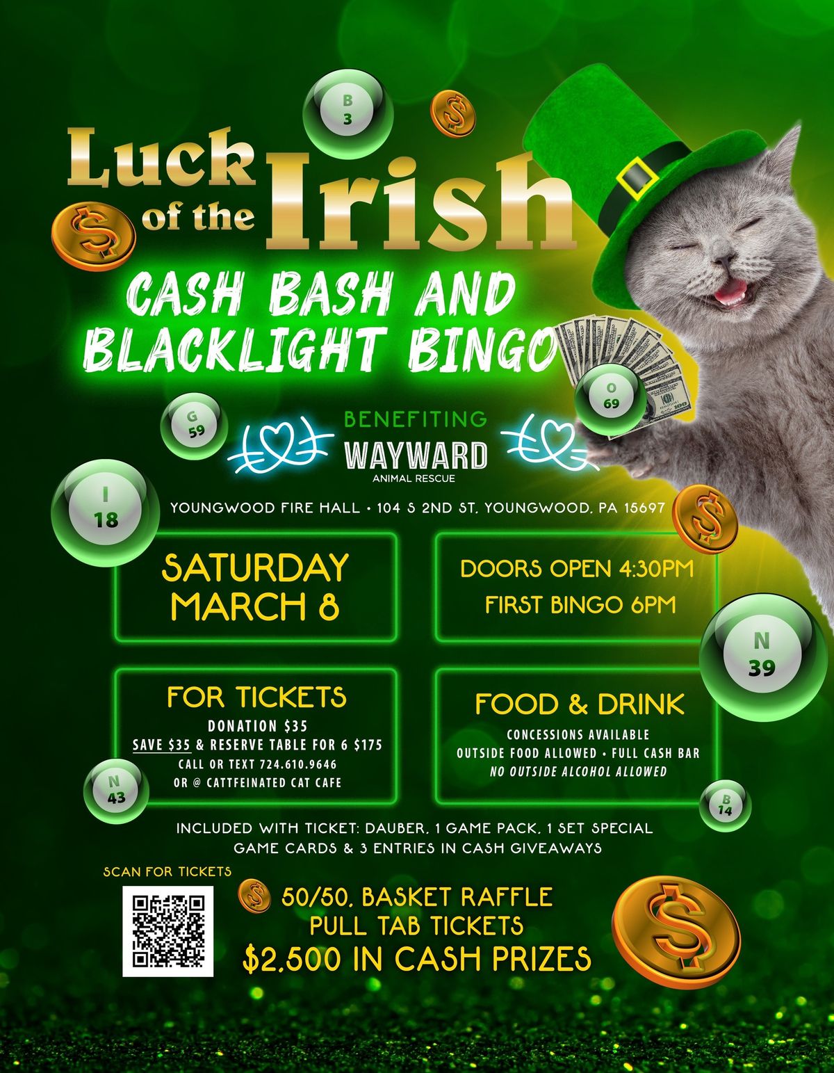 Luck of the Irish Cash Bash & Blacklight Bingo