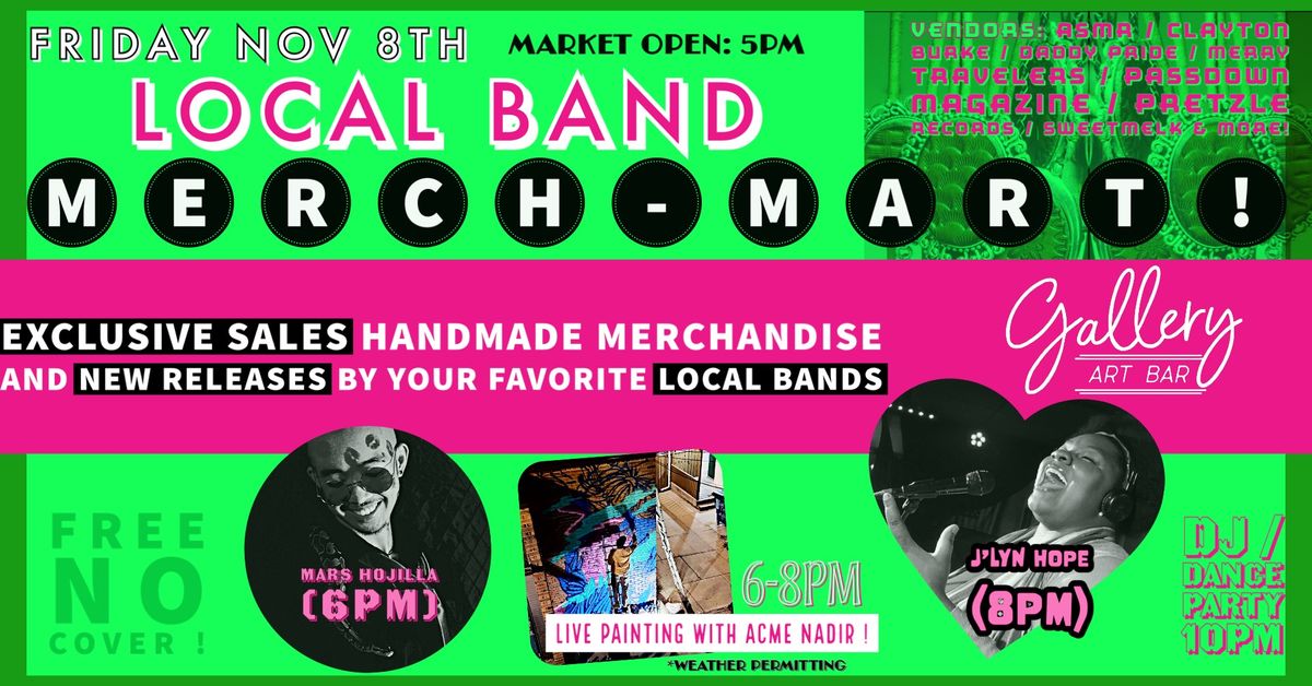 MERCHMART: A Market filled with local band Merch!